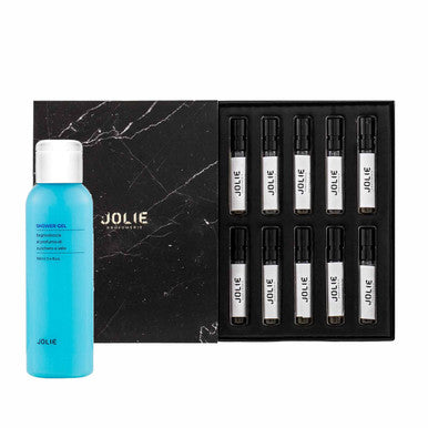 Kit de 10 muestras de 2 ml + 1 Gel de ducha Jolie de 100 ml